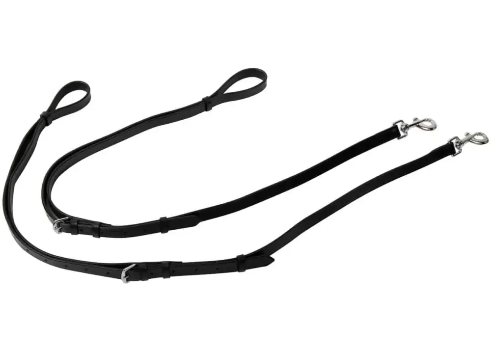 Hans Melzer Ausbindezügel schwarz/silber, Pony Sichere Zahlung