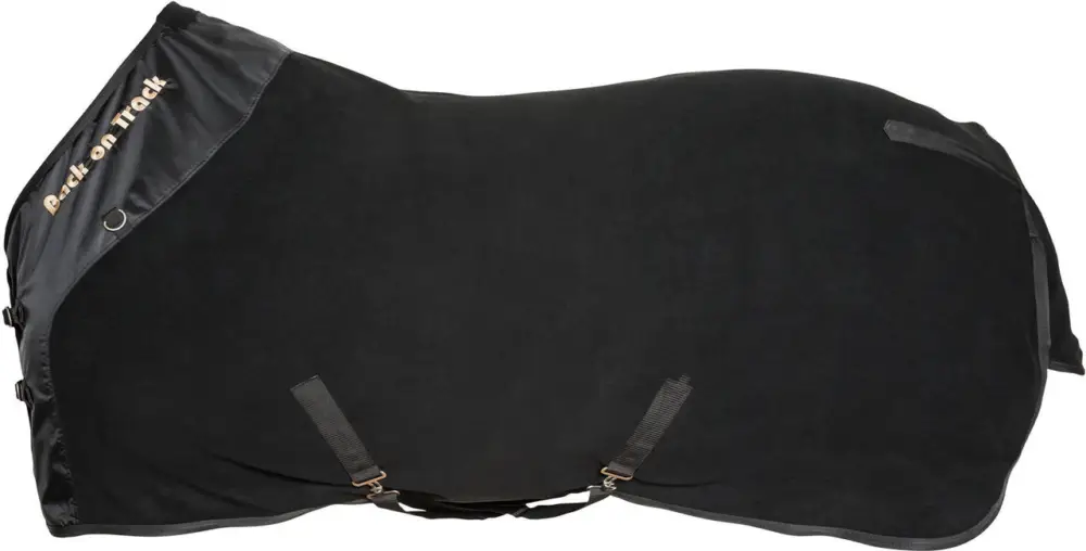 Sichere Zahlung Back on Track Fleecedecke Supreme mit D-Ringen schwarz, 135 cm