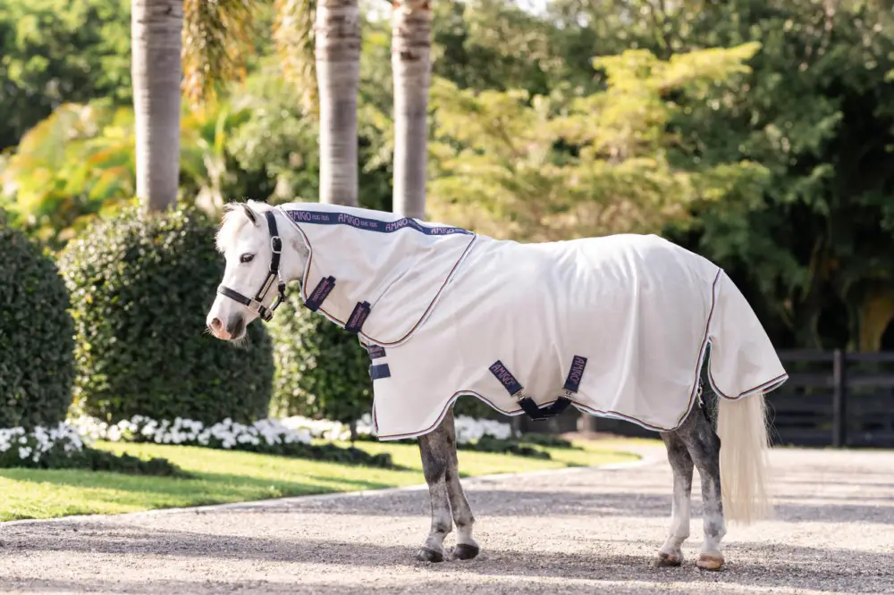 Horseware Amigo Bug Rug Plus Pony silver/lime, navy, pink & blue, 95 cm Mega-Angebot
