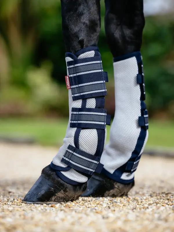 LeMieux Arika Mesh Fly Boots, 4er Set navy/grau, Cob Nur Heute