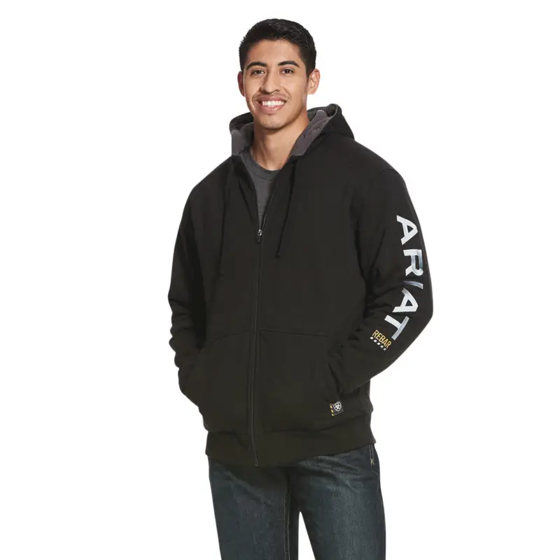 Preiswert ARIAT Rebar All-Weather Full Zip Hoodie schwarz, XS