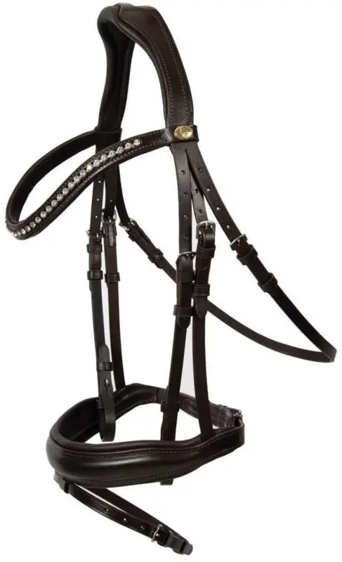Hans Melzer Trense Wiesbaden Comfort Englisch kom. braun/silber, Full = Warmblut Sofort Bestellen