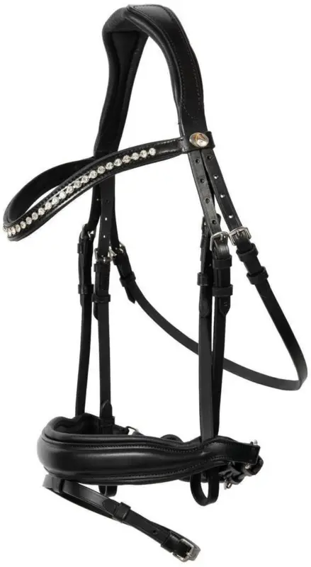 Hans Melzer Trense Wiesbaden Comfort Schwedisch kom. schwarz/silber, Full = Warmblut Bestseller