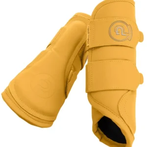 Eskadron Gamaschen FAUX LEATHER golden yellow, M Geprüft