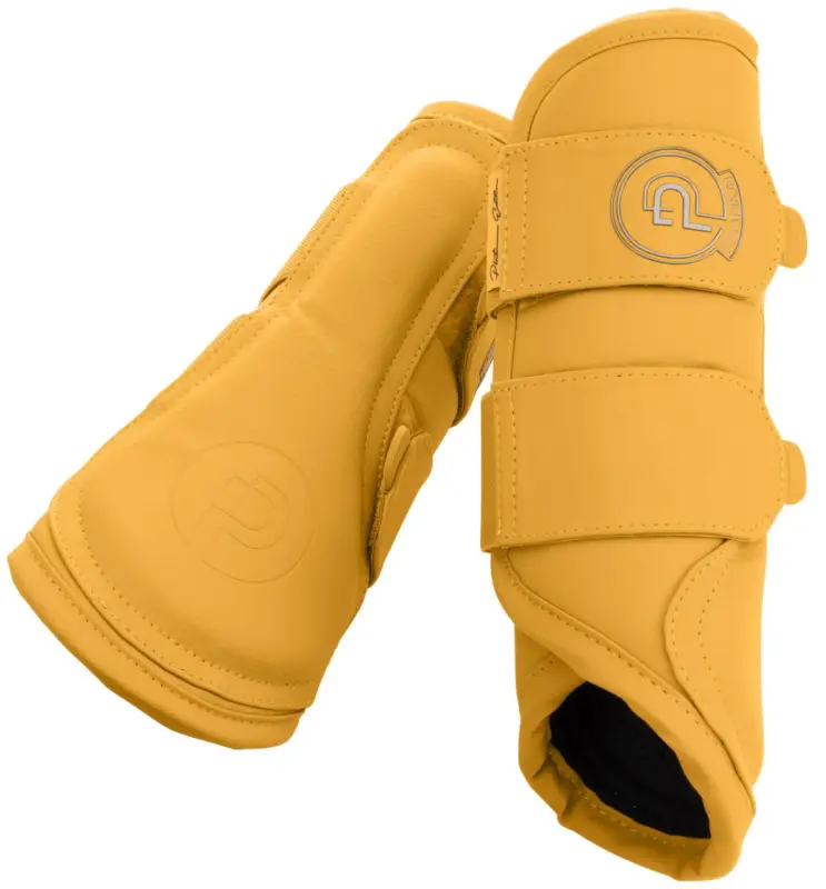 Eskadron Gamaschen FAUX LEATHER golden yellow, M Geprüft