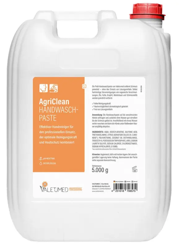 Valetumed Handwaschpaste AgriClean 5 l Neu Im Sortiment