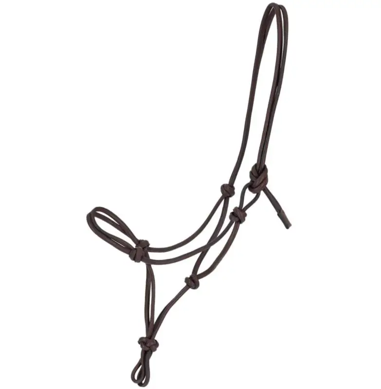 Nur Für Kurze Zeit QHP Leder Knotenhalfter Liberta braun, Full = Warmblut