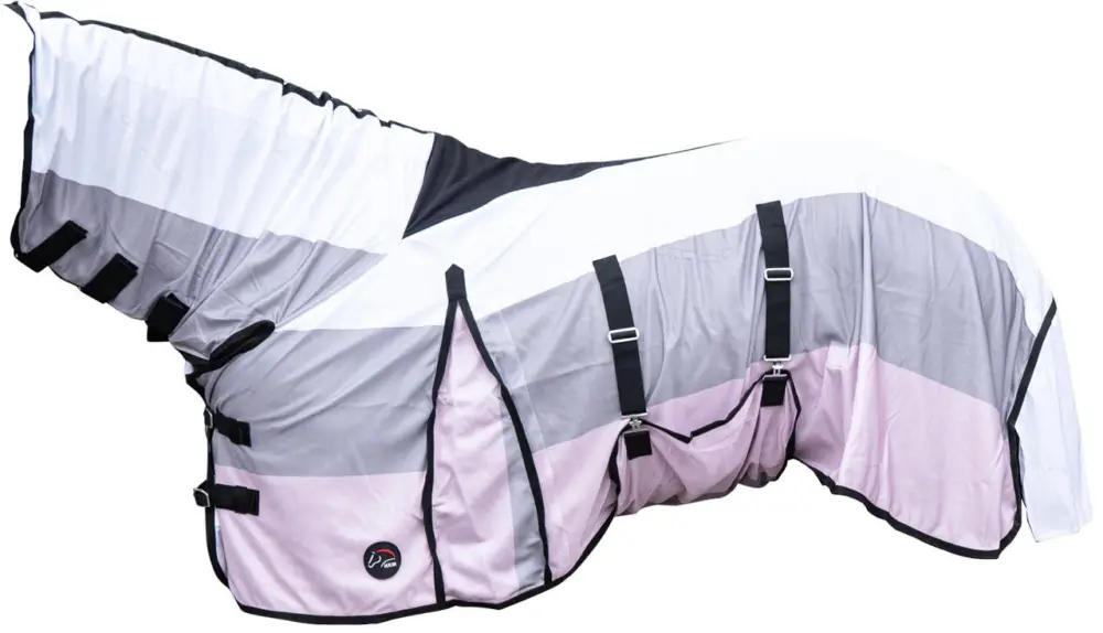 HKM Fliegendecke -Strong- mit Halsteil blau/weiß/rosa, 145 cm Bestseller