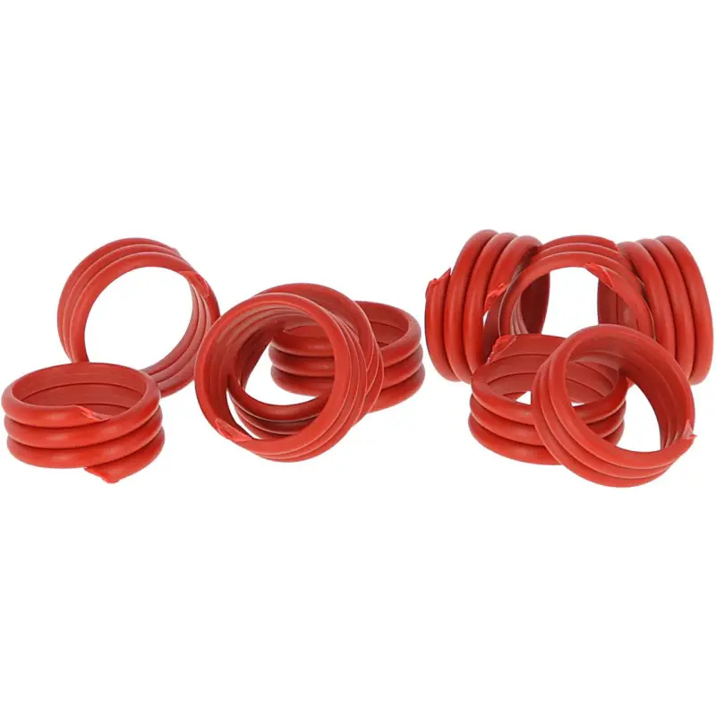 Abverkauf Kerbl Geflügel Spiralring 3x gedreht rot, 16 mm