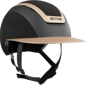 Zertifiziert Casco 2025 Reithelm Elite Paladin Schwarz Champagner, L (58-62cm)