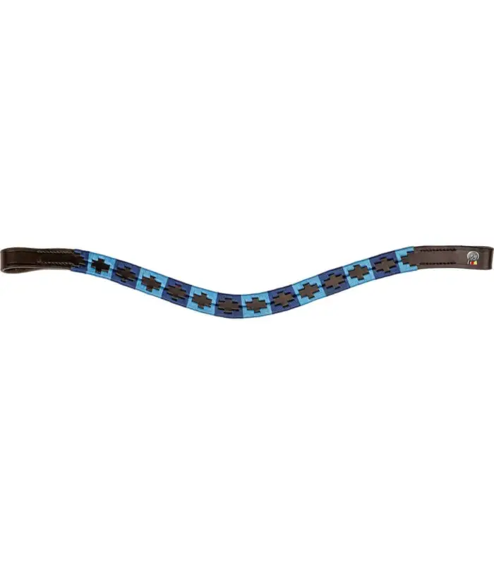 Waldhausen X-Line Stirnband Polo, braun blau/hellblau, VB Versand Am Gleichen Tag