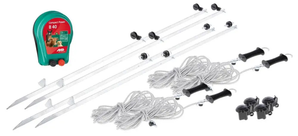 AKO Turnier-/Paddock Set 7 x 7 m mit Weidezaungerät Preisknaller