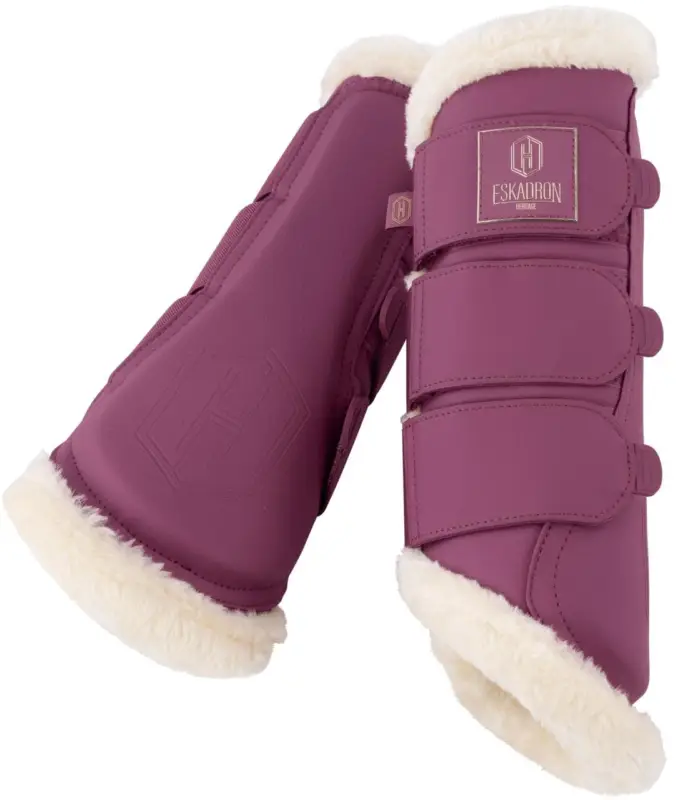 Geprüft Eskadron Gamaschen FAUX LEATHER FF wildberry, L