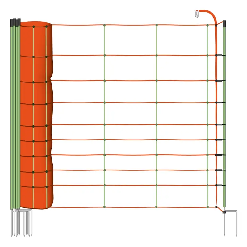 Schnäppchen 50m Schafnetz mit Vertikalstreben, 108cm, 2 Spitzen