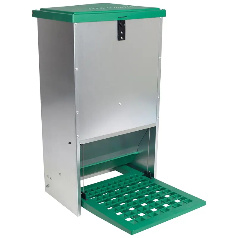 Kracherpreis FEED-O-MATIC Geflügelfutterautomat mit Trittplatte, verzinkt, 20kg