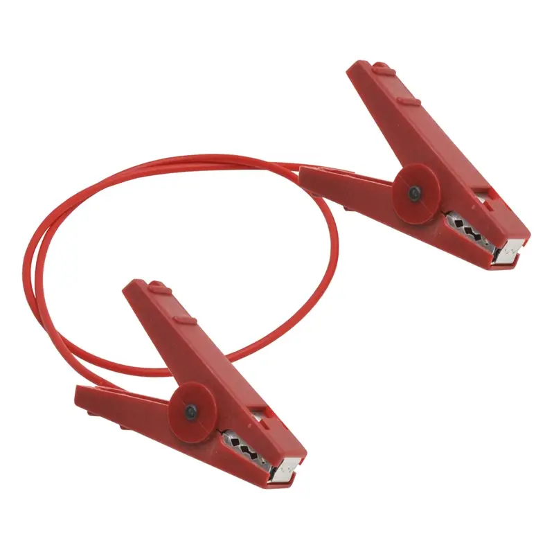Schneller Versand VOSS.farming Zaunverbindungskabel mit 2 robusten Krokoklemmen, 60cm, rot