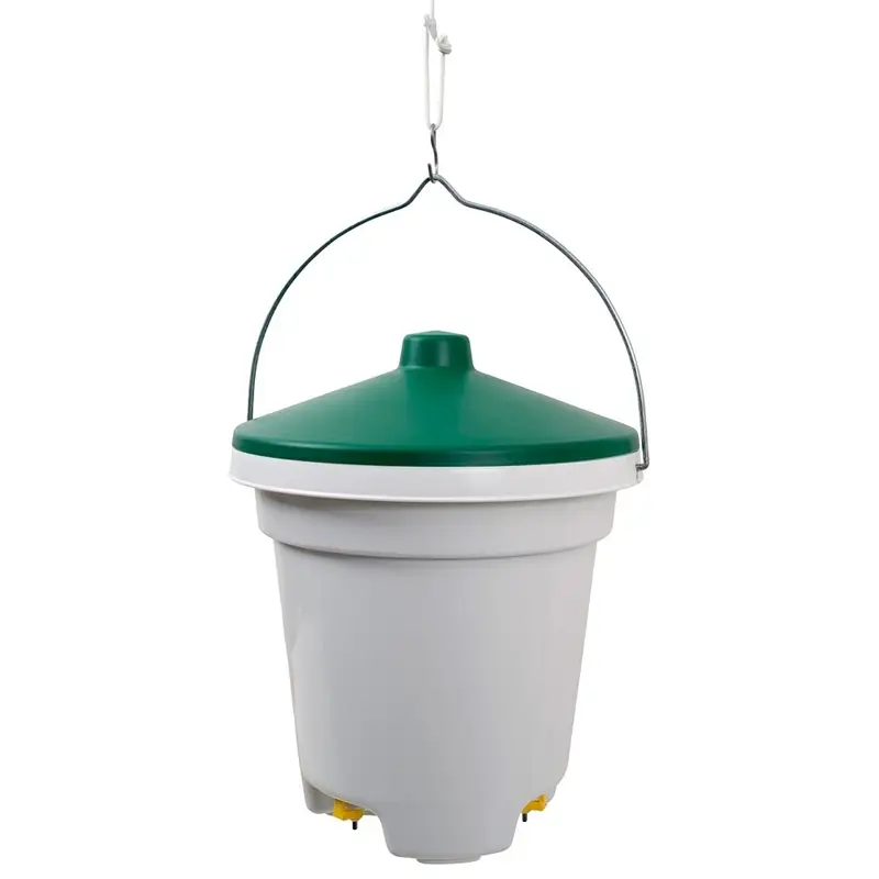 Geflügel-Tränkeeimer mit Nippeln - Geflügeltränke mit Deckel und Aufhängung, 12l Mega-Angebot
