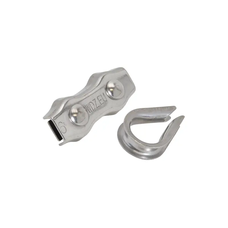 3x VOSS.farming Seilanschluss Set mit Kauschen, EDELSTAHL, 6mm Ausverkauf