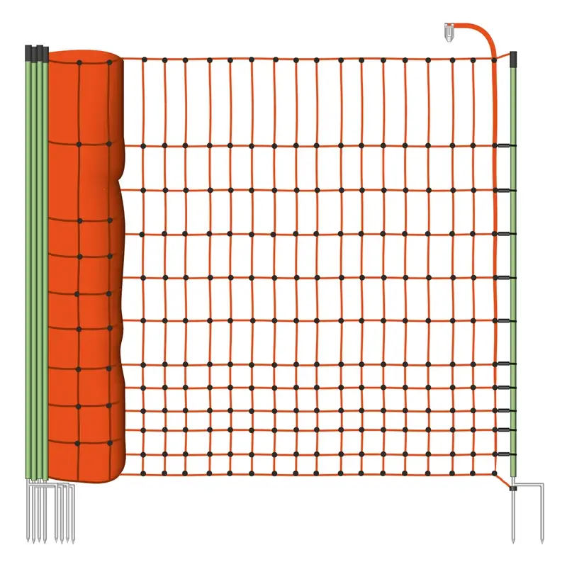 Zertifiziert 50m Geflügelnetz, 112cm, 2 Spitzen