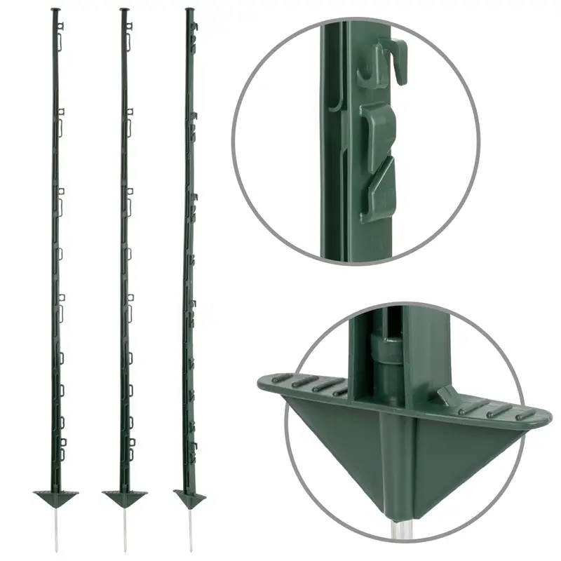 Meistverkauft 20x VOSS.farming Weidezaunpfähle, Kunststoff, 150 cm, 14 Ösen, grün