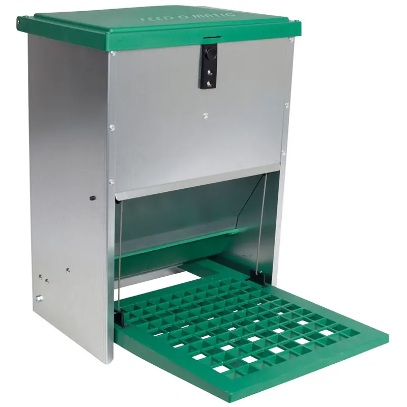 Neue Kollektion FEED-O-MATIC Geflügelfutterautomat mit Trittplatte, verzinkt, 12kg
