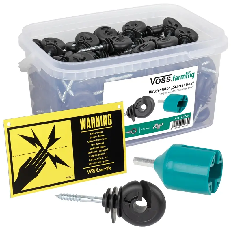 150x Ringisolator + Einschraubhilfe + Warnschild Bestseller