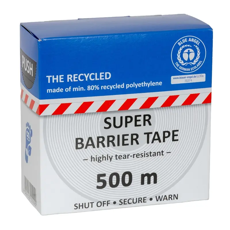 Neuheit 500m Absperrband, Signalband, Flatterband rot/ weiss