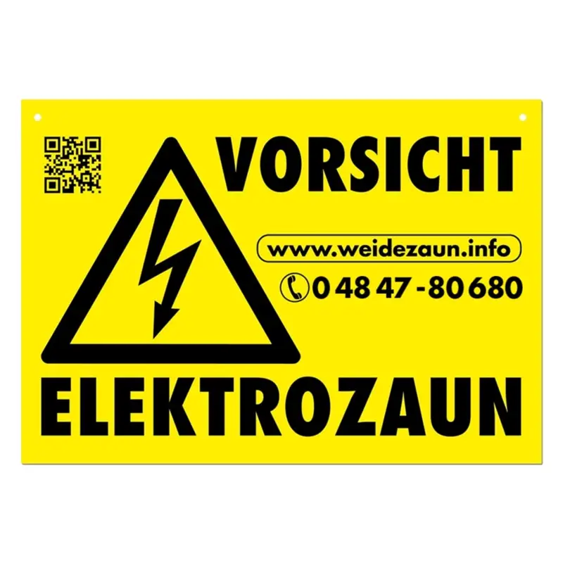 Warnschild "VORSICHT ELEKTROZAUN" Finale Aktion
