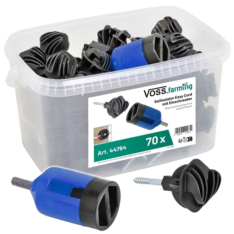 70x Seilisolator Easy Cord + Eimer + Einschrauber Markenprodukt