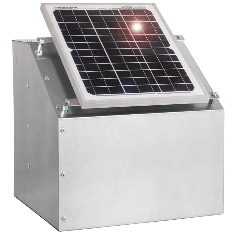 VOSS.farming 12W Solarsystem für den Weidezaun + Box + Zubehör Knallerangebot