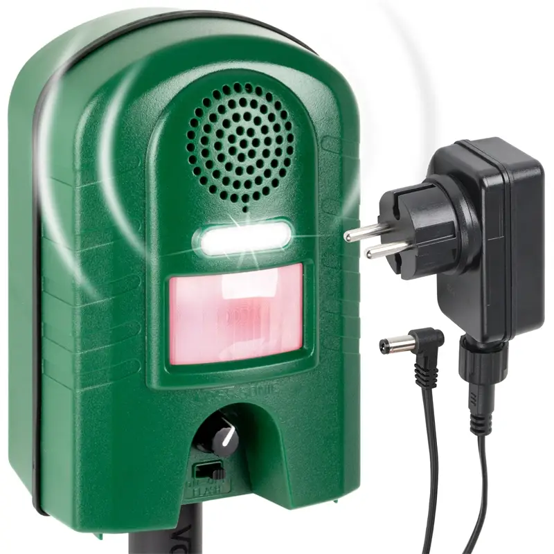 Markenware VOSS.sonic 2800 Ultraschall Abwehr (inkl. Blitz & Netzadapter) Katzenabwehr, Marderschreck