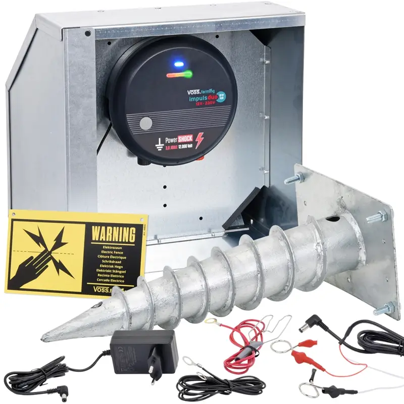 Neu Im Sortiment VOSS.farming Set: 12V Gerät + Kasten + E-Pfahl + Prüfer
