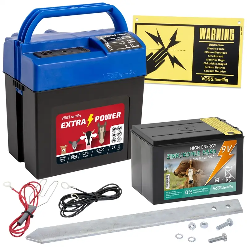 VOSS.farming "Extra Power 9V" 9V Weidezaungerät, inkl. Batterie Neuheit