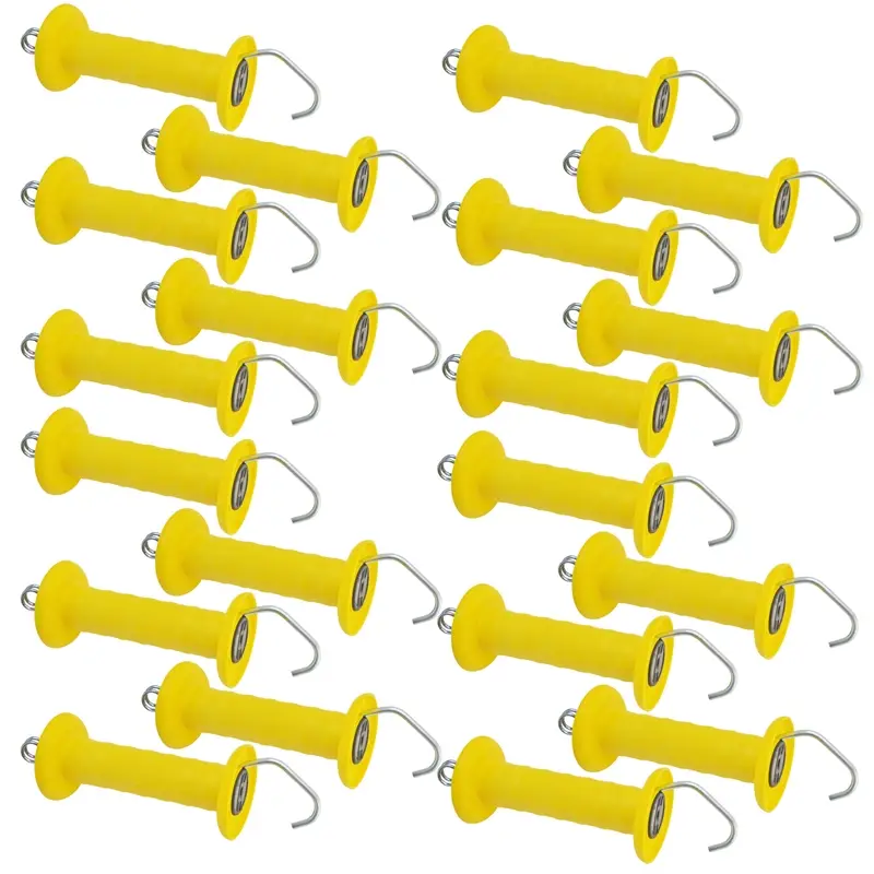 Sale 20x VOSS.farming Torgriff, groß, einfache Zugfeder, gelb, mit Haken