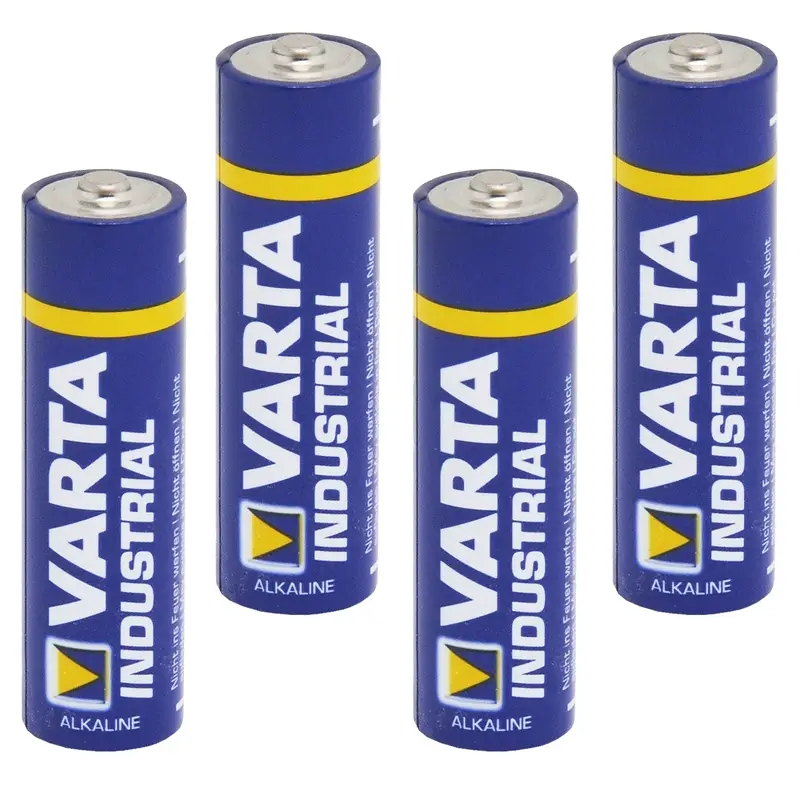 Geprüft 4x 1,5V Batterie,Typ AA, "Varta Industrial"