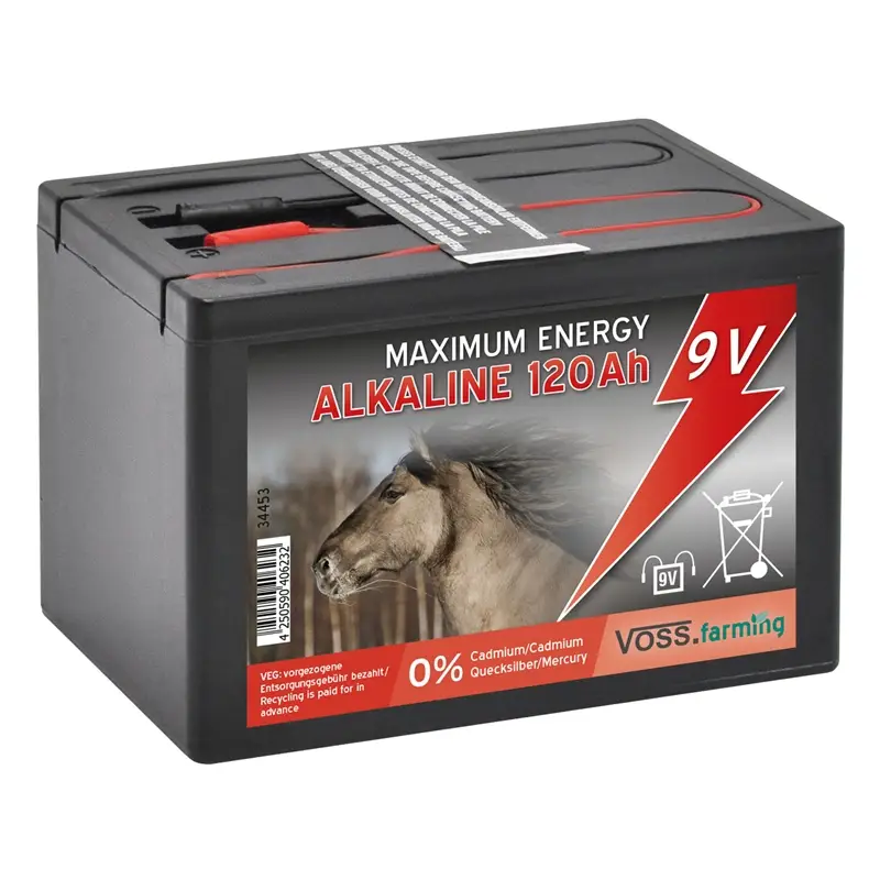 VOSS.farming "ALKALINE 120Ah" - 9V Weidezaunbatterie, klein Geprüft