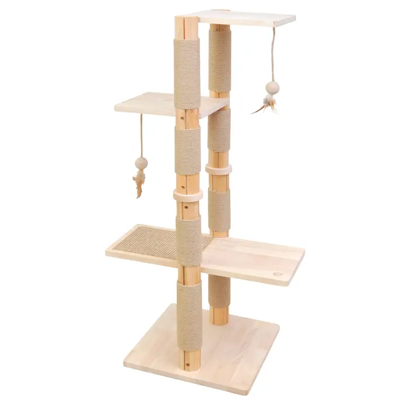 Super-Preis VOSS.pet Kratzbaum "Garfield" - Premium Massivholz Katzenkratzbaum