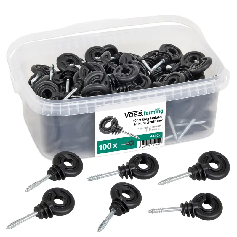 100x VOSS.farming Ringisolator in Kunststoff-Box Neu Im Sortiment
