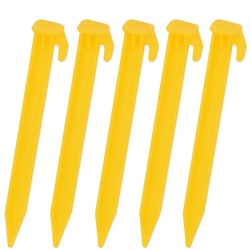 VOSS.farming 5x Heringe 15cm, Bodenanker für Weidenetze, gelb Solange Der Vorrat Reicht