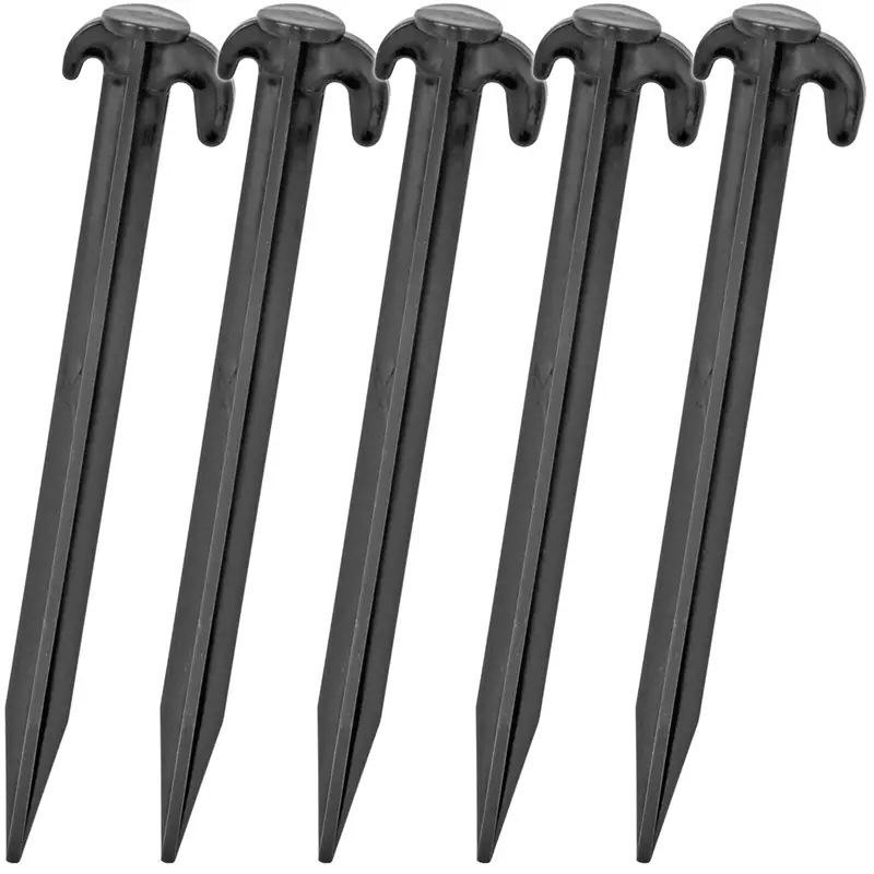 Super-Preis VOSS.farming 5x Heringe 19,5cm, Bodenanker mit Doppelhaken, schwarz