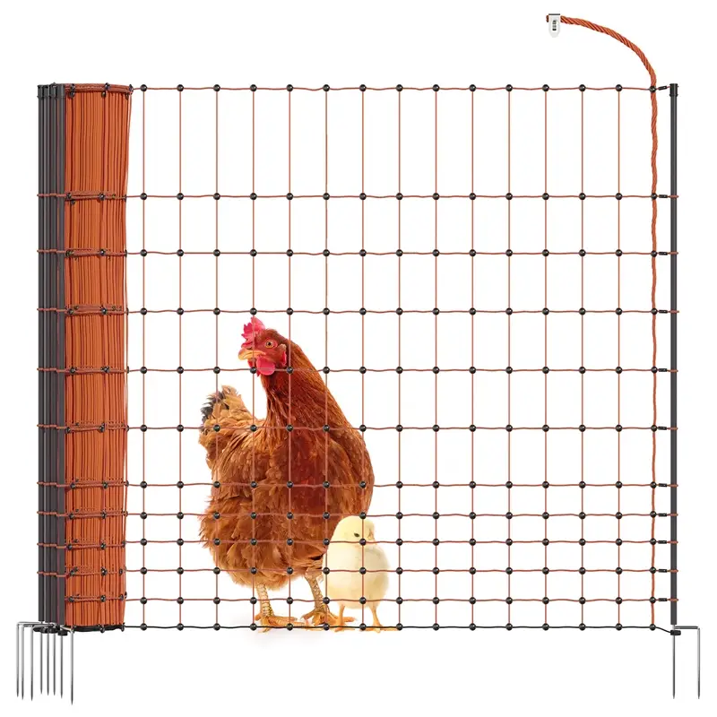 VOSS.farming classic 25m Hühnerzaun, Geflügelzaun, Geflügelnetz, 112cm, 9 Pfähle, 2 Spitzen Sofort Bestellen