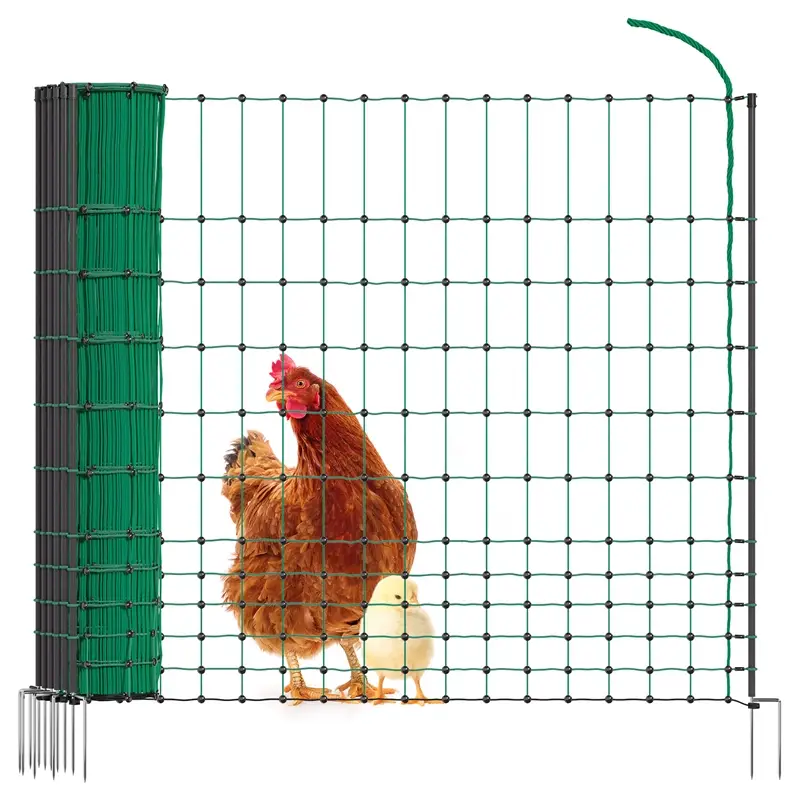 VOSS.farming classic 50m Hühnerzaun, Geflügelzaun/-netz, 112cm, 16 Pfähle, 2 Spitzen, ohne Strom Sofort Bestellen