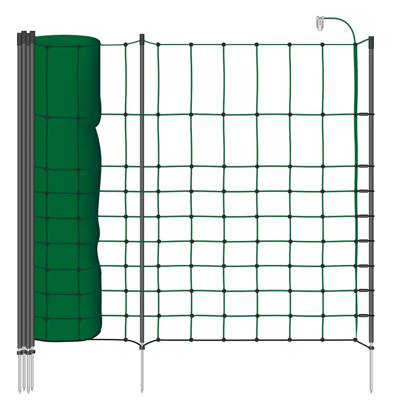 Schnäppchen VOSS.farming classic+ 50m Kleintiernetz, Kaninchenzaun, 65cm, 20 Pfähle, 1 Spitze, grün