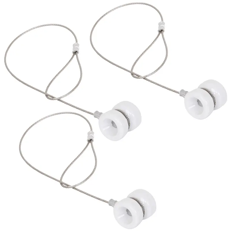 Sofort Bestellen VOSS.farming Porzellan Isolator - Eckisolator inkl. Drahtseil mit Öse im 3er Set