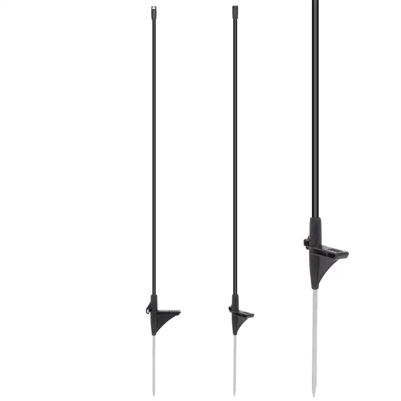 Angebot 10x VOSS.farming Fiberglaspfahl, schwarz, 83cm, spezial Kopfisolator