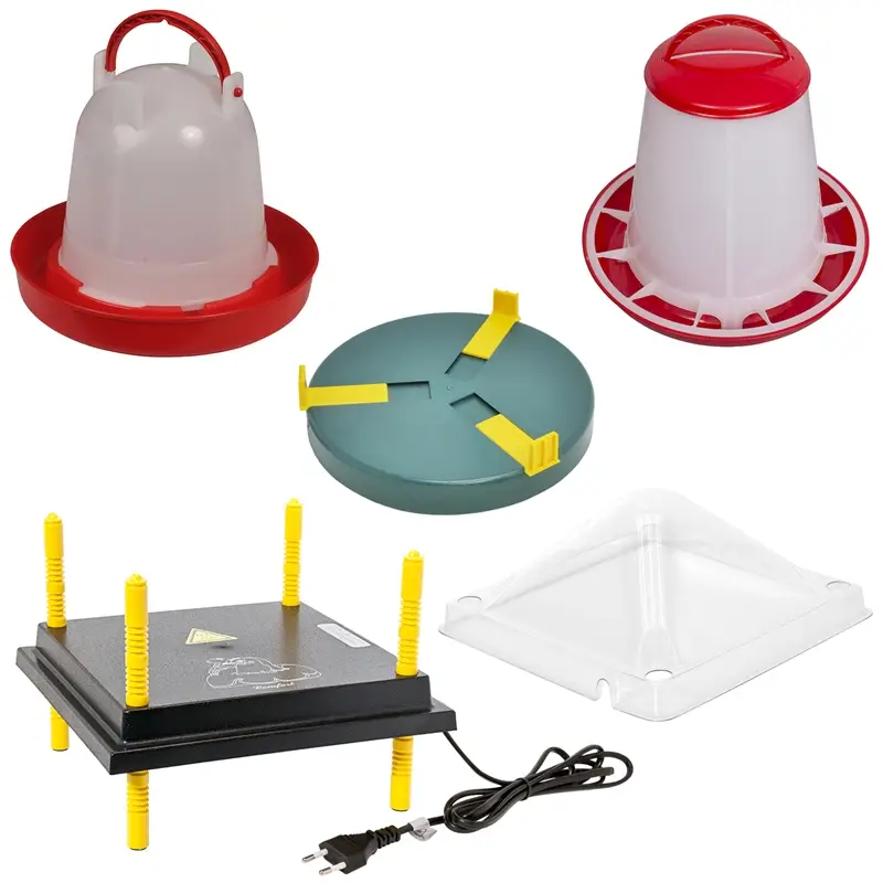 Knallerangebot Komplettset 30 x 30 cm Wärmeplatte Regelbar + Tränke + Futterautomat + Abdeckung + Tränkenwärmer