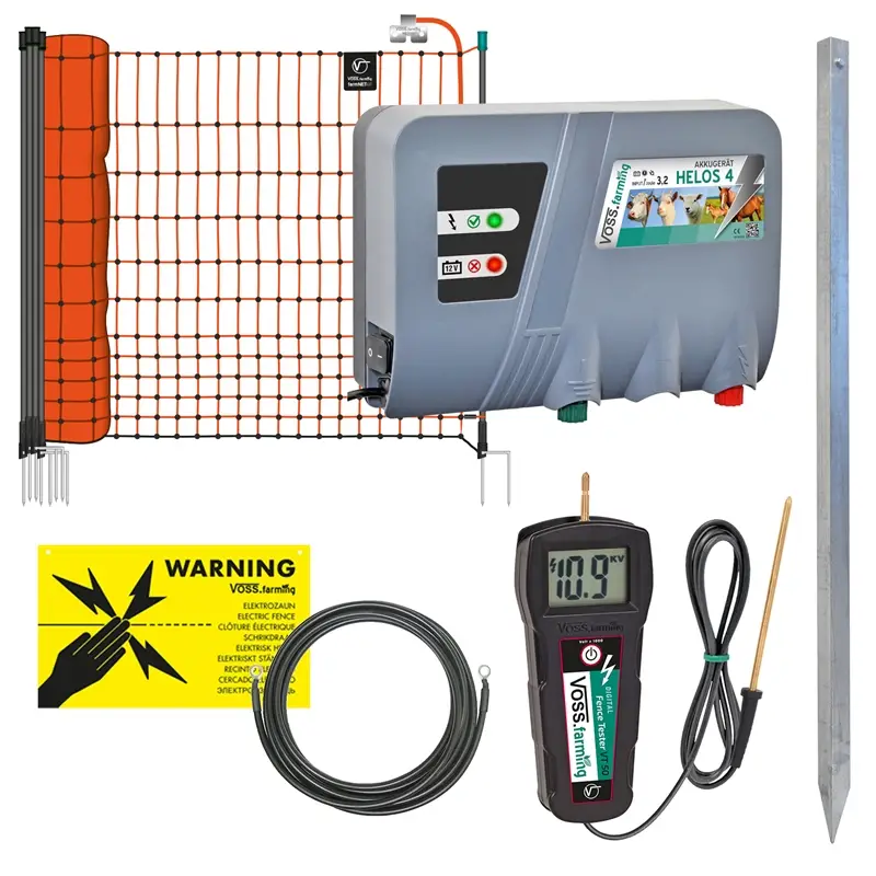 Echt VOSS.farming Geflügelnetz Komplett Set: 50m Netz & 12-230V Weidezaungerät