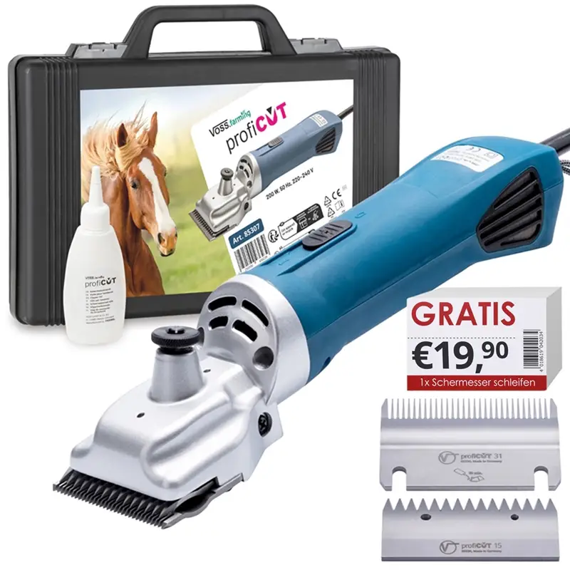 Bestpreis VOSS.farming profiCUT Pferde Schermaschine (blau)
