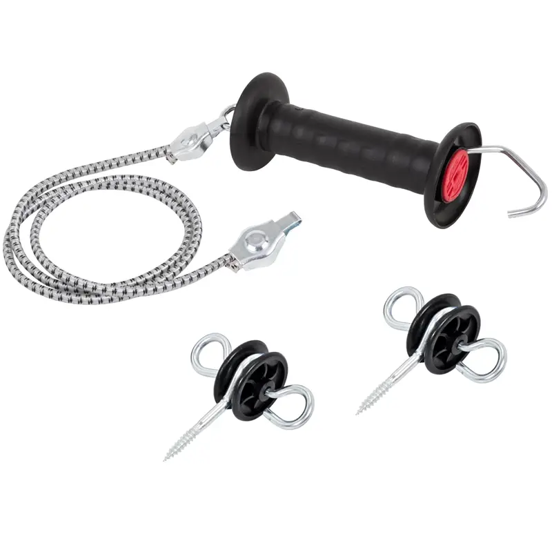 Finale Aktion VOSS.farming Torgriff-Set "FLEXI 2,8m", mit elektrifizierbaren Weidezaun-Elastikseil, 1,40m-2,80m