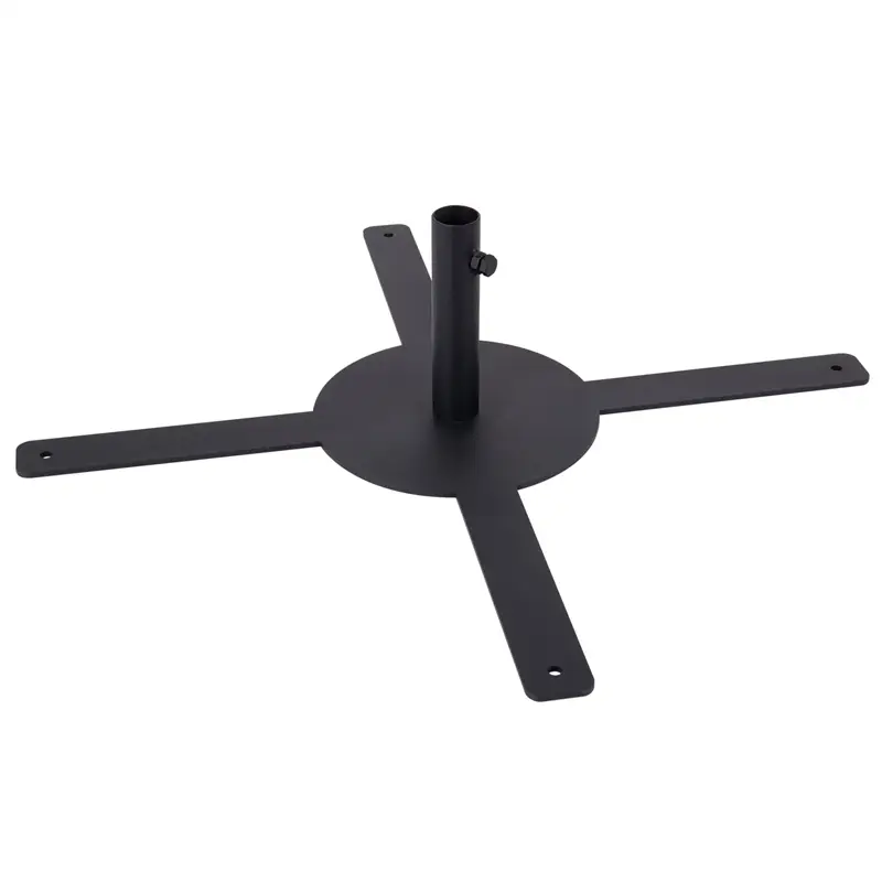 Neue Ware Bodenplatte "Tondern", Kreuzform, schwarz, Metall
